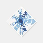 Shibori-Blaue Aquarellfarben-gefärbte Krawatte-Son Serviette (Ecke)