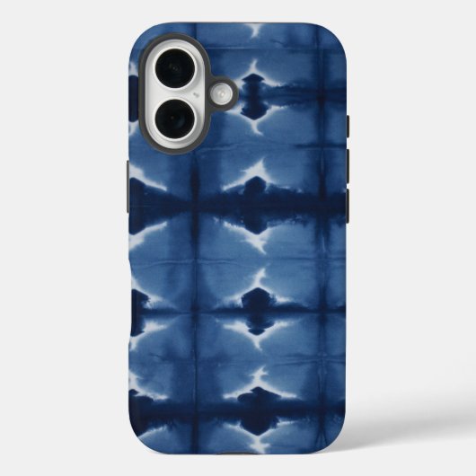 Shibori-blaue gefärbte Krawatte Case-Mate iPhone Hülle (Rückseite)