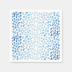 Shibori-blaues Wasserfarben-Markierungsmuster auf  Serviette