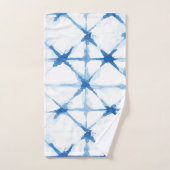 Shibori Blue Gefärbte Krawatte Dreieck Badetuch Badhandtuch Set (Handtuch)