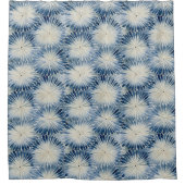 Shibori Blue Gefärbte Krawatte Japan Traditionelle Duschvorhang (Vorderseite)