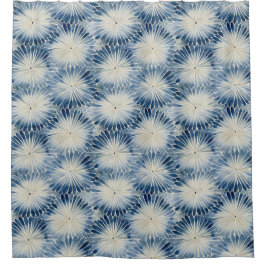 Shibori Blue Gefärbte Krawatte Japan Traditionelle Duschvorhang