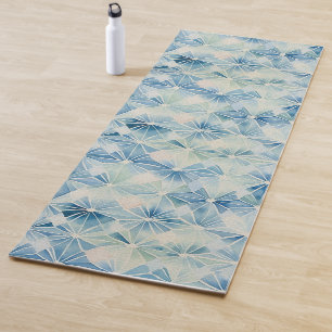 Shibori Blue Gefärbte Krawatte Japan Traditionelle Yogamatte