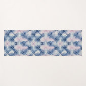 Shibori Blue Gefärbte Krawatte Japan Traditionelle Yogamatte (Vorderseite (Horizontal))