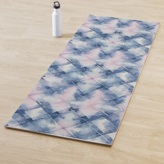 Shibori Blue Gefärbte Krawatte Japan Traditionelle Yogamatte