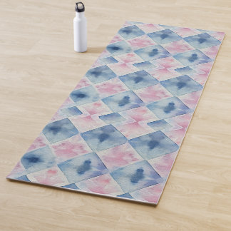 Shibori Blue Gefärbte Krawatte Japan Traditionelle Yogamatte
