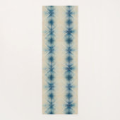 Shibori Blue Gefärbte Krawatte Japan Traditionelle Yogamatte (Rückseite)
