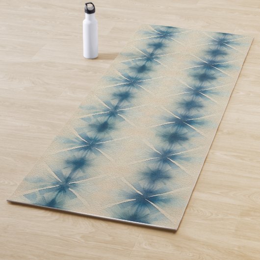 Shibori Blue Gefärbte Krawatte Japan Traditionelle Yogamatte (Beispiel)