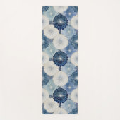 Shibori Blue Gefärbte Krawatte Japan Traditionelle Yogamatte (Vorderseite)