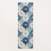 Shibori Blue Gefärbte Krawatte Japan Traditionelle Yogamatte (Rückseite)