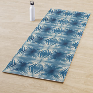Shibori Blue Gefärbte Krawatte Japan Traditionelle Yogamatte
