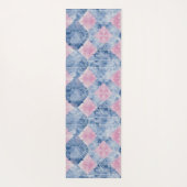 Shibori Blue Gefärbte Krawatte Japan Traditionelle Yogamatte (Rückseite)