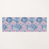 Shibori Blue Gefärbte Krawatte Japan Traditionelle Yogamatte (Vorderseite (Horizontal))