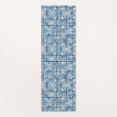 Shibori Blue Gefärbte Krawatte Japan Traditionelle Yogamatte (Vorderseite)
