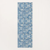 Shibori Blue Gefärbte Krawatte Japan Traditionelle Yogamatte (Rückseite)