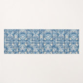 Shibori Blue Gefärbte Krawatte Japan Traditionelle Yogamatte (Vorderseite (Horizontal))
