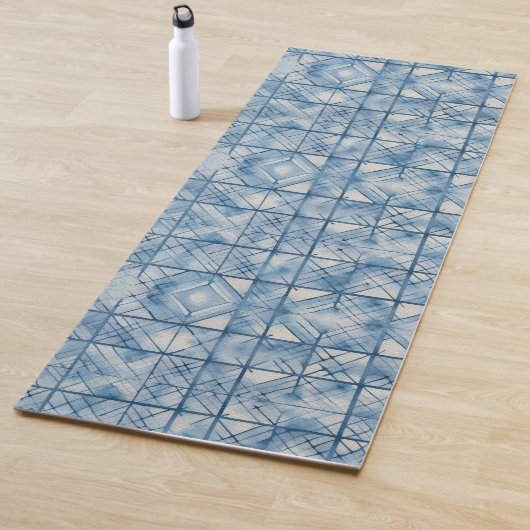 Shibori Blue Gefärbte Krawatte Japan Traditionelle Yogamatte (Beispiel)
