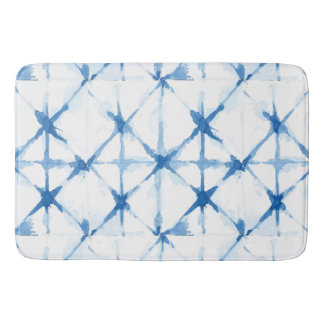 Shibori Blue Gefärbte Krawatte Triangle Bath Mat Badematte