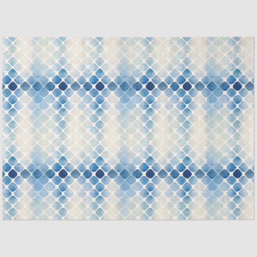 Shibori Blue Japan Textile Art Nr. 12 Seidenpapier (Vorderseite)