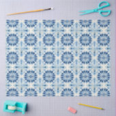 Shibori Blue Japanisch Textile Art Nr. 10 Seidenpapier (Basteln)