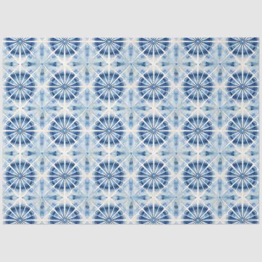 Shibori Blue Japanisch Textile Art Nr. 10 Seidenpapier (Vorderseite)