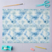 Shibori Blue Japanisch Textile Art Nr. 14 Seidenpapier (Basteln)