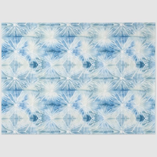 Shibori Blue Japanisch Textile Art Nr. 14 Seidenpapier (Vorderseite)