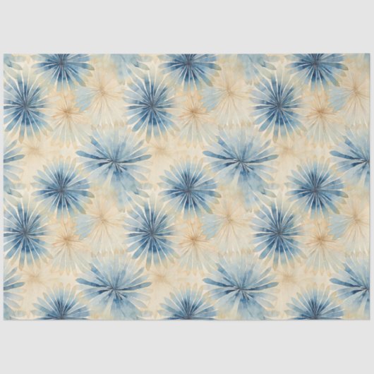 Shibori Blue Japanisch Textile Art Nr. 15 Seidenpapier (Vorderseite)