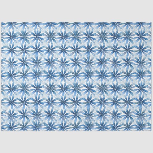 Shibori Blue Japanisch Textile Art Nr. 17 Seidenpapier (Vorderseite)