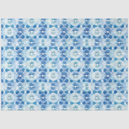 Shibori Blue Japanisch Textile Art Nr. 19 Seidenpapier (Vorderseite)