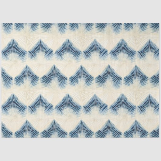 Shibori Blue Japanisch Textile Art Nr. 1 Seidenpapier (Vorderseite)