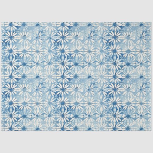 Shibori Blue Japanisch Textile Art Nr. 3 Seidenpapier (Vorderseite)