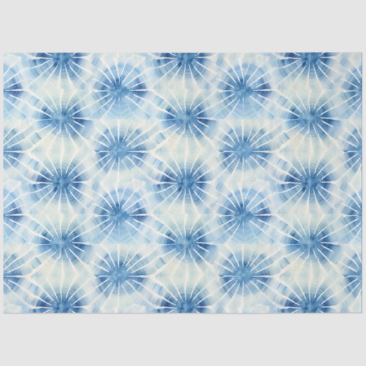 Shibori Blue Japanisch Textile Art Nr. 5 Seidenpapier (Vorderseite)