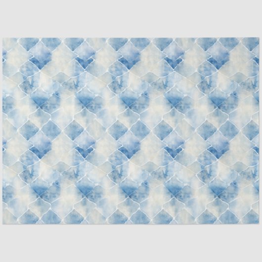 Shibori Blue Japanisch Textile Art Nr. 6 Seidenpapier (Vorderseite)
