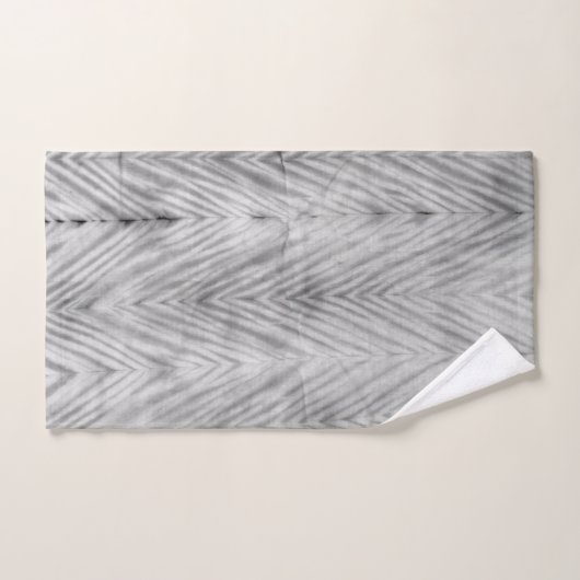 Shibori Dye Gray Zickzack Boho Badetücher Set (Handtuch)