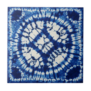 Shibori gefärbte Keramikfliese