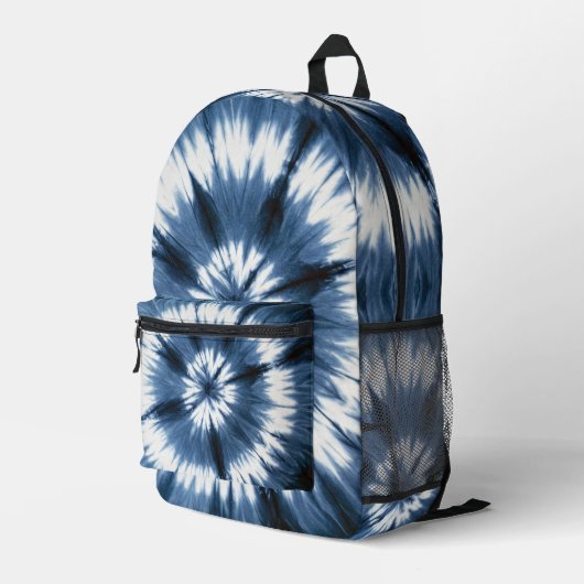 Shibori Gefärbte Krawatte Backpack Bedruckter Rucksack (Rückseitige Ecke Rechts)