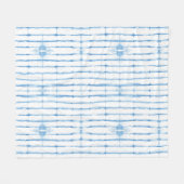 Shibori Gefärbte Krawatte Blue Line Muster Fleece  (Vorderseite (Horizontal))