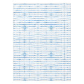 Shibori Gefärbte Krawatte Blue Line Muster Tablecl Tischdecke (Vorderseite)