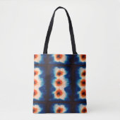 Shibori Gefärbte Krawatte Fabric Muster Boho Tasche (Vorderseite)