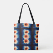Shibori Gefärbte Krawatte Fabric Muster Boho Tote  Tasche (Rückseite)