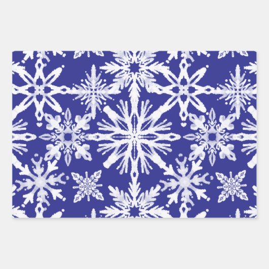 Shibori Gefärbte Krawatte Indigo Geschenkpapier Set (Vorderseite)