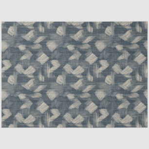 Shibori Gefärbte Krawatte Indigo Japanischer Pinse Seidenpapier