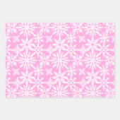Shibori Gefärbte Krawatte Rosa Schneeflocken Muste Geschenkpapier Set (Vorderseite 2)