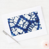 Shibori Gefärbte Krawatte South Seas Indigo Batik Rechteckiger Aufkleber (Umschlag)