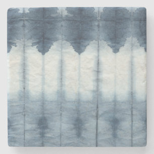 Shibori Indigio Druck Steinuntersetzer
