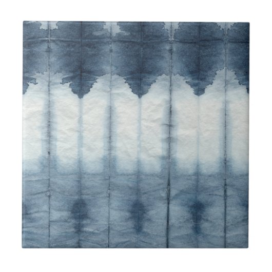 Shibori Indigio Print Fliese (Vorderseite)