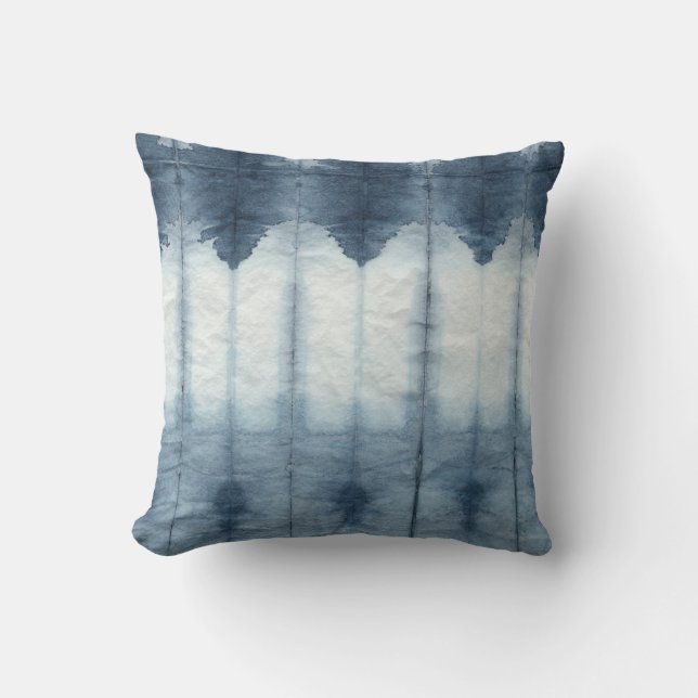 Shibori Indigio Print Kissen (Vorderseite)