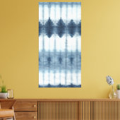 Shibori Indigio Print Leinwanddruck (Insitu (Wohnzimmer))