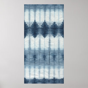 Shibori Indigio Print Poster
